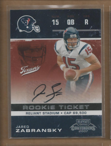 2007 Playoff Contenders Football Card #164 Jared Zabransky Rookie. rookie card picture