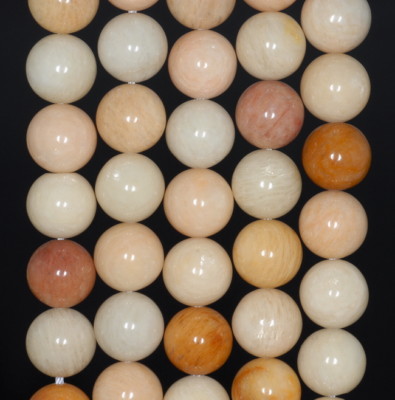 8MM ORANGE PEACH LACE JASPER GEMSTONE GRADE AA ROUND LOOSE BEADS 7.5''