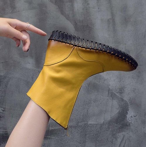 Fashion Rund Damenstiefeletten Ankle Boots Reißverschluß ...
