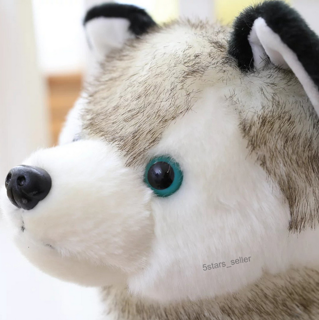 Realistic Husky Dog Plush Toy Stuffed Animal Soft Wolf Pet Doll Cute Kid Gift 7â | eBay