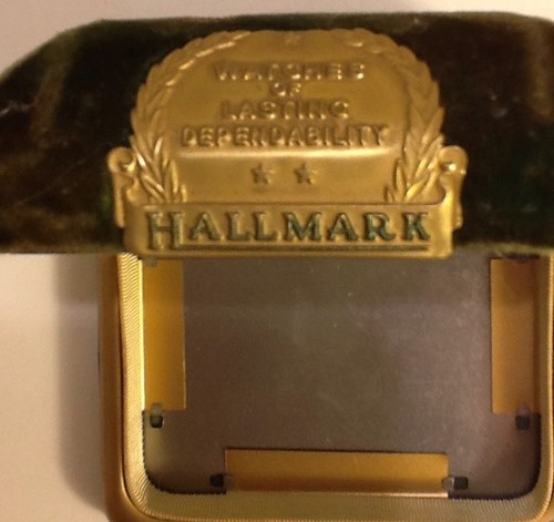 Vintage Hallmark Watch Storage Case Green Jewelry Display Hinged Box  (BOX ONLY)