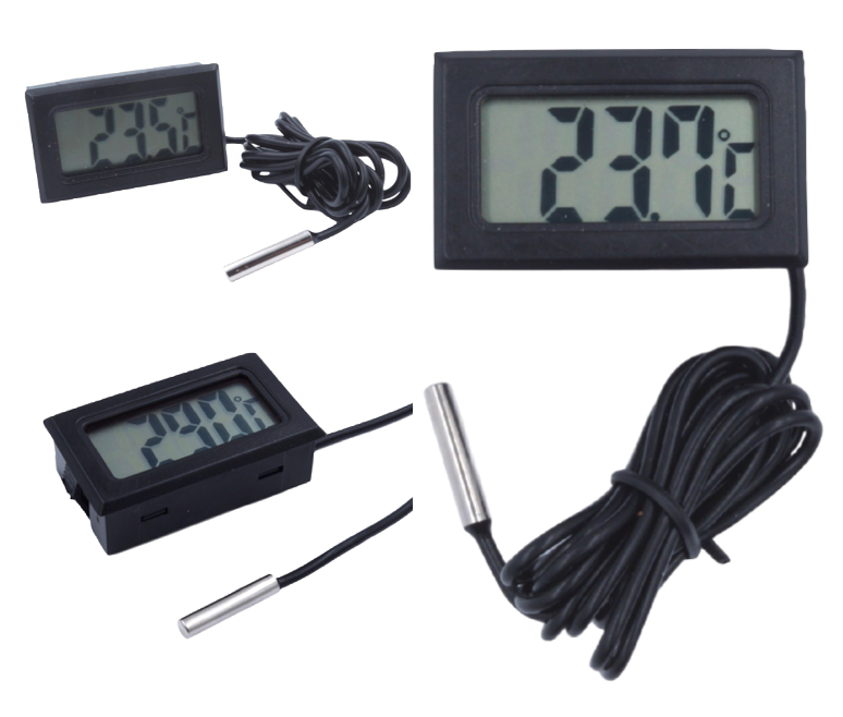 1-10m lang Thermometer digital LCD -50+110°C Temperatur Anzeige Messer