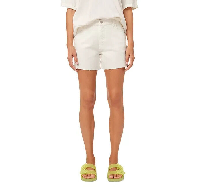 DL1961 Zoie Cutoff Denim Shorts Women's 29 White Frayed Hem Button Zip Closure - Picture 1 of 17