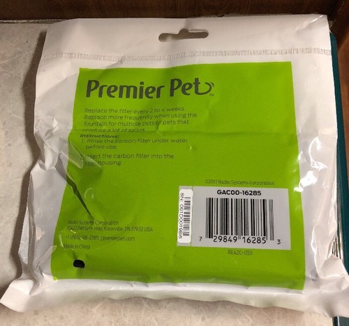 Premier Pet 4-PK REPLACEMENT CARBON WATER FILTERS Aqua Fountain