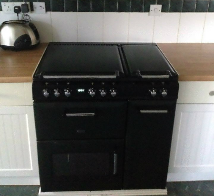 Black Diplomat dual fuel 85cm wide Range cooker in Bolton, Manchester