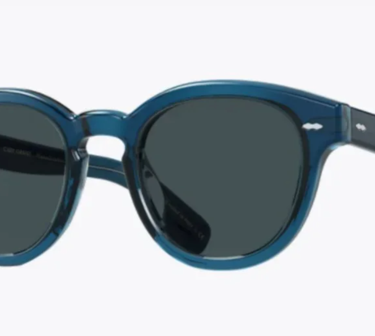 Pre-owned Oliver Peoples Rikson Aviator Titanium Frame 56mm Sun Ov1266st In Blue Msrp$586