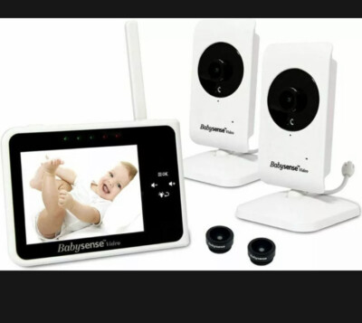 Babysense Video Baby Monitor 3.5'' Display with 2 Cameras - Interchangeable... 