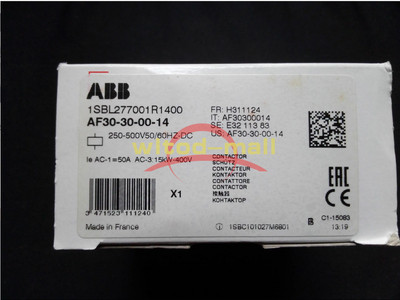 1PCS NEW ABB AF30-30-00-14 250-500V50/60HZ-DC Contactor 1SBL277001R1400