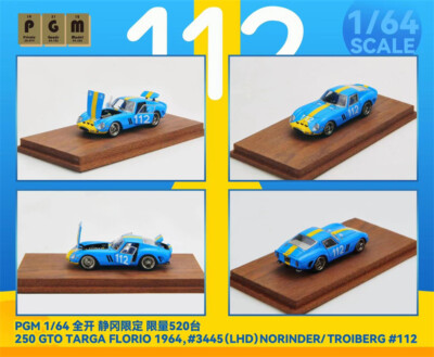 PGM 1:64 250 GTO TARGA FLORIO 1964 HEC /SHS 2023 LHD #112 Model Car