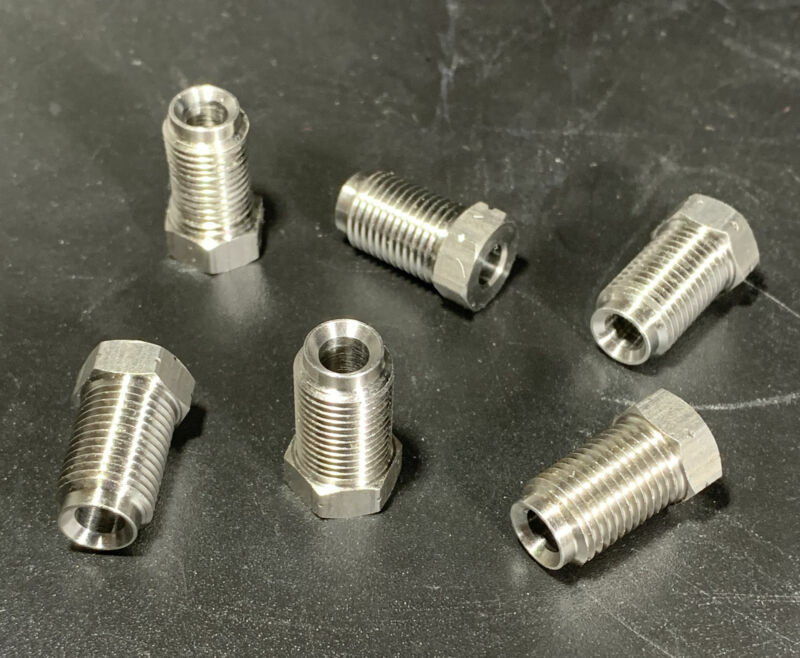 10mm x 1.0 Inverted Flare STAINLESS Tube Nut Fitting 3/16 Brake Line 6