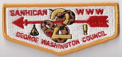 BSA OA, Sanhican Lodge 2 S-2b,  George Washington Council, New Jersey NJ