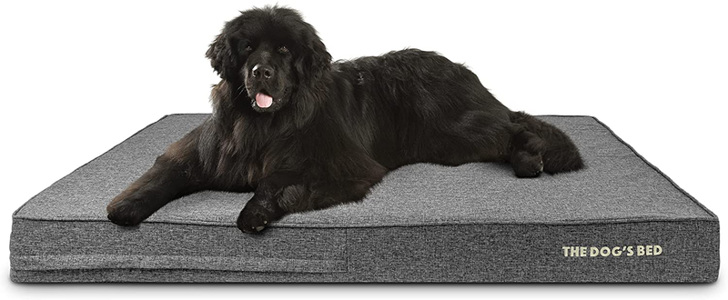 Orthopedic Memory Foam Dog Bed, Xxxl Grey Linen 64x44, Pain Relief