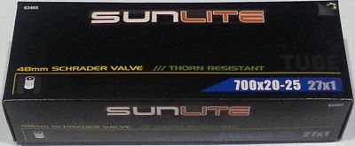 63405 Sunlite Bicycle Tube 700x20-25 thorn resistant 27x1 48mm Schrader valve