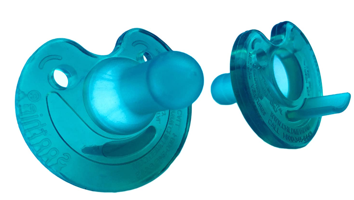 Notched Newborn Soothie Pacifier Green 0.3 Months Hospital Binky NEW, 2 PACK