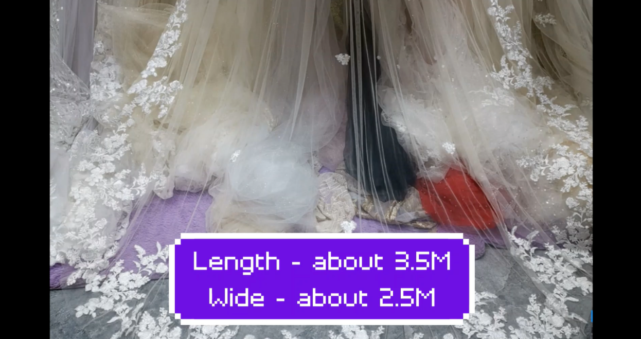 New Beautiful White Metro Ivory Cathedral Veils Bride