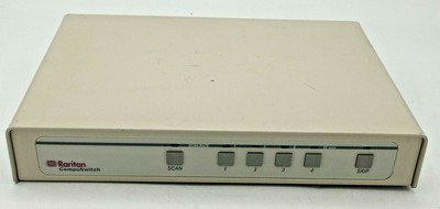 Raritan CompuSwitch Four Port Single or Multi User KVM Switch CS4 - 0B4 Desktop