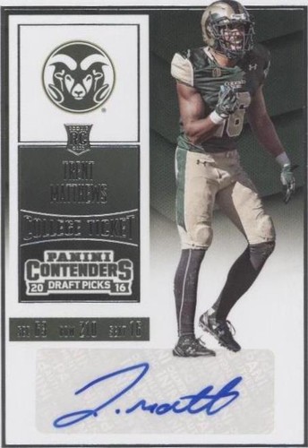 2016 Panini Contenders Draft Picks Trent Matthews #255