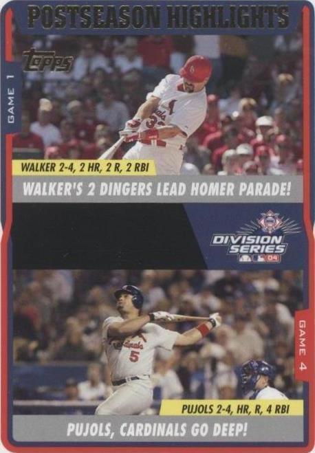 Topps 2005 - Albert Pujols Larry Walker #350