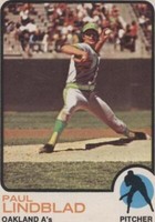 1973 O-Pee-Chee - Paul Lindblad #406