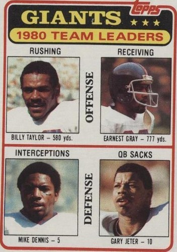 1981 Topps Billy Taylor Earnest Gray Gary Jeter #188