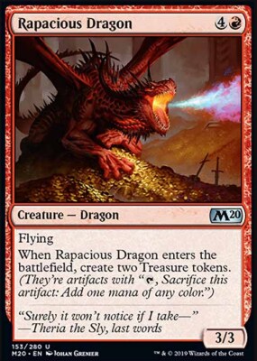 MTG Magic the Gathering Rapacious Dragon (153/357) Core Set 2020 NM
