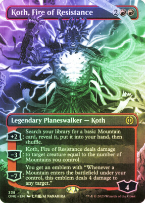 Koth, Fire of Resistance (Borderless) Phyrexia: All Will Be One Foil NM