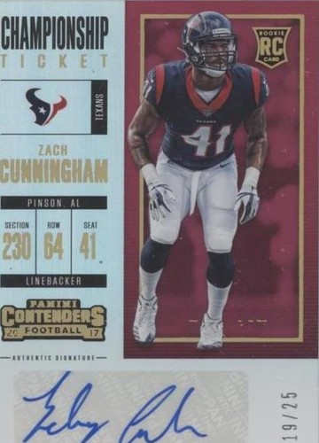 2017 Panini Contenders Zach Cunningham #146