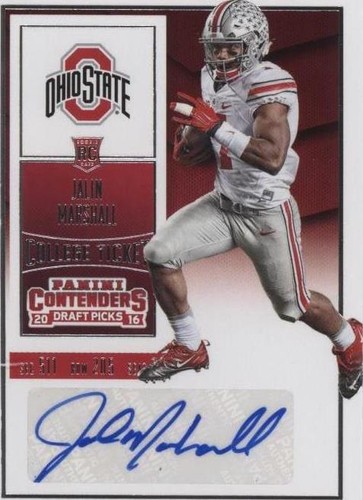 2016 Panini Contenders Draft Picks Jalin Marshall #223
