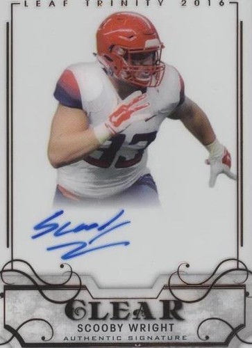 2016 Leaf Trinity Scooby Wright III #CA-SW1