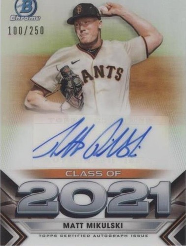 2021 Bowman Draft - Matt Mikulski #C21-MMI