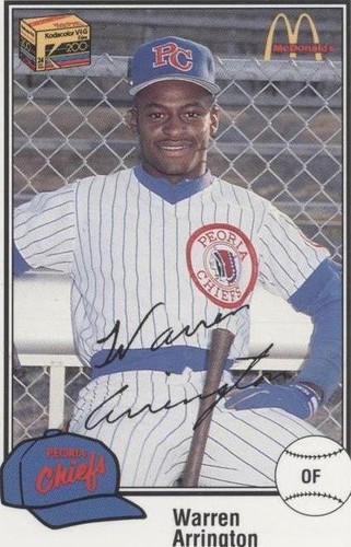 1989 Kodak Peoria Chiefs - Warren Arrington #23