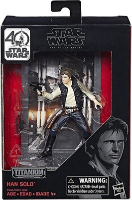 Han Solo 375quot Figure Star Wars Black Series 40th Anniversary Titanium Series 