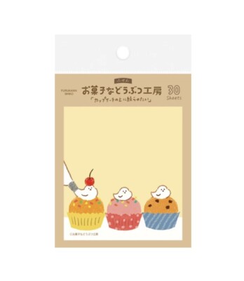 Sticky Notes, Japanese Cafe Bird On Cupcake Muffin, Kawaii Stationary US SELLER