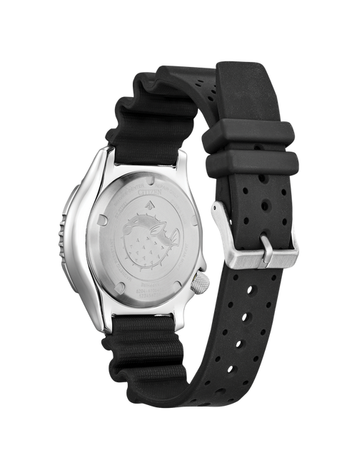 Pre-owned Citizen Promaster Automatic Sapphire Crystal Black Dial Diver's Watch Ny0130-08e