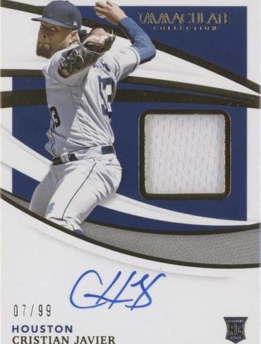 2021 Panini Immaculate Collection - Cristian Javier #IMA-CJ