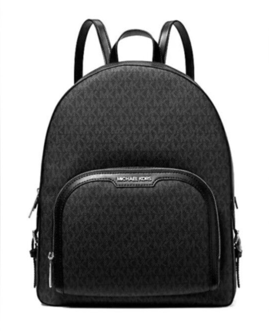 MORALES.M-30キグバック付き New Michael Kors Jaycee Large Logo Backpack Black with Dust