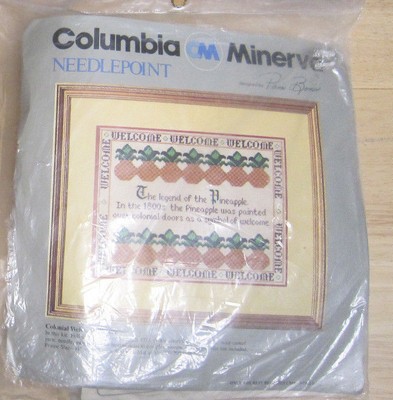 Columbia Minerva Needlepoint Kit 2101 Colonial Welcome Legend of the Pineapple