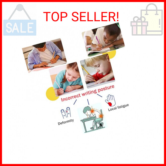 6 Pack Ergonomic Silicon Gel Pencil Grips for Kids Handwriting - Training Aid fo