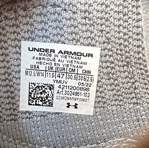 Pre-owned Under Armour Curry 4 Flotro Grey Men's 12.5 Basketball Shoes 3024861-102 In Gray