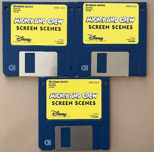 Disney's Mickey and Crew Screen Scenes (CD-ROM) Rare Collectable