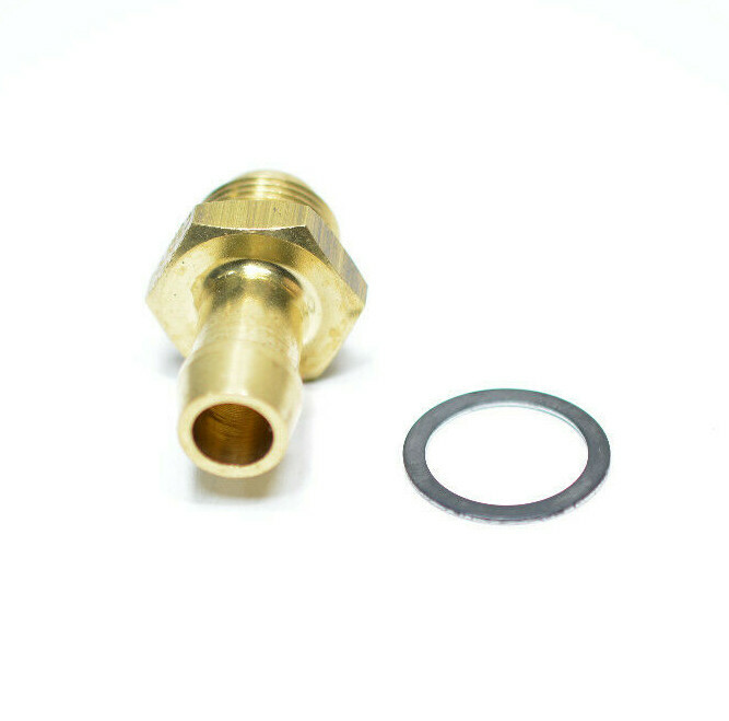 26-29 Holley Fuel Bowl Inlet Fitting 9/16-24 Thread To 3/8" Hose Barb Straight