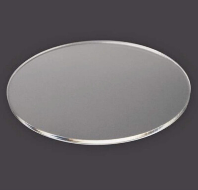 Pack 8 - Plastic Circle Disc Round Acrylic Sheet Clear 1/4'' x 4'' DIAMETER