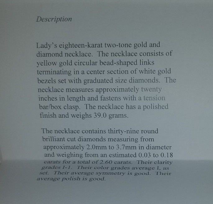 2.6 CTW 39 Round Bezel Set Diamonds Two tone 18K Gold Necklace 20