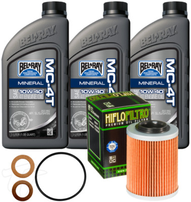 CFMOTO CFORCE/ZFORCE/UFORCE Oil Change Kit 10W-40 Bel-Ray w/O-Ring, Filter, W...