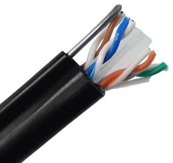 AERIAL MESSENGE 50Ft-350Ft Cat6 23AWG FTP Shielded Outdoor Network Copper Cable