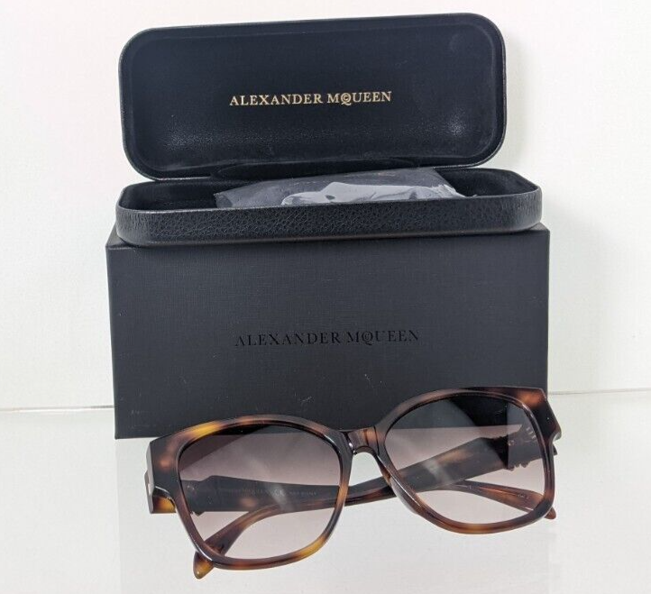 Pre-owned Alexander Mcqueen Brand Authentic  Sunglasses Am 0370 002 56mm Frame In Brown