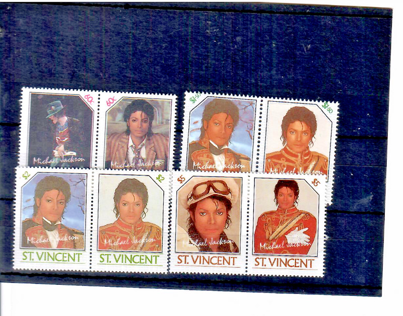 Serie Michael Jackson  Ile De Saint Vincent 890 A 897
