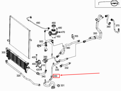 MERCEDES-BENZ CLS C257 Engine Coolant Line A2385011101 NEW GENUINE  