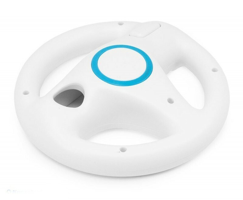 Wii - Controller Aufsatz: Lenkrad / Wheel #weiß [Dritthersteller] ohne OVP NEU