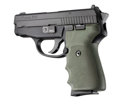 Hogue For Sig P239  Rubber Finger Groove OD Green * 31001 With 2 Grip Screws